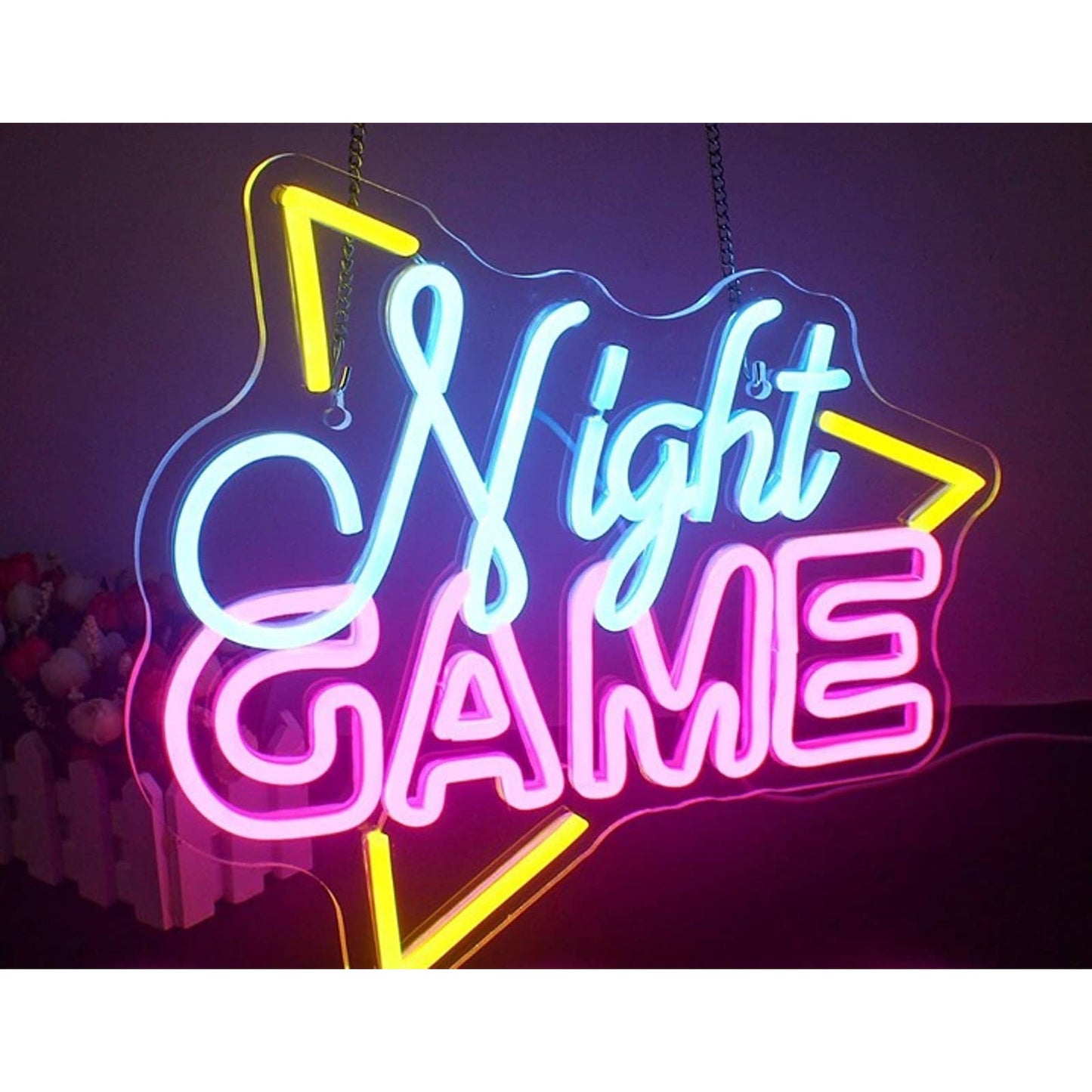 Fun Bright Colorful “Night Game” LED Night Light Room Wall Decoration