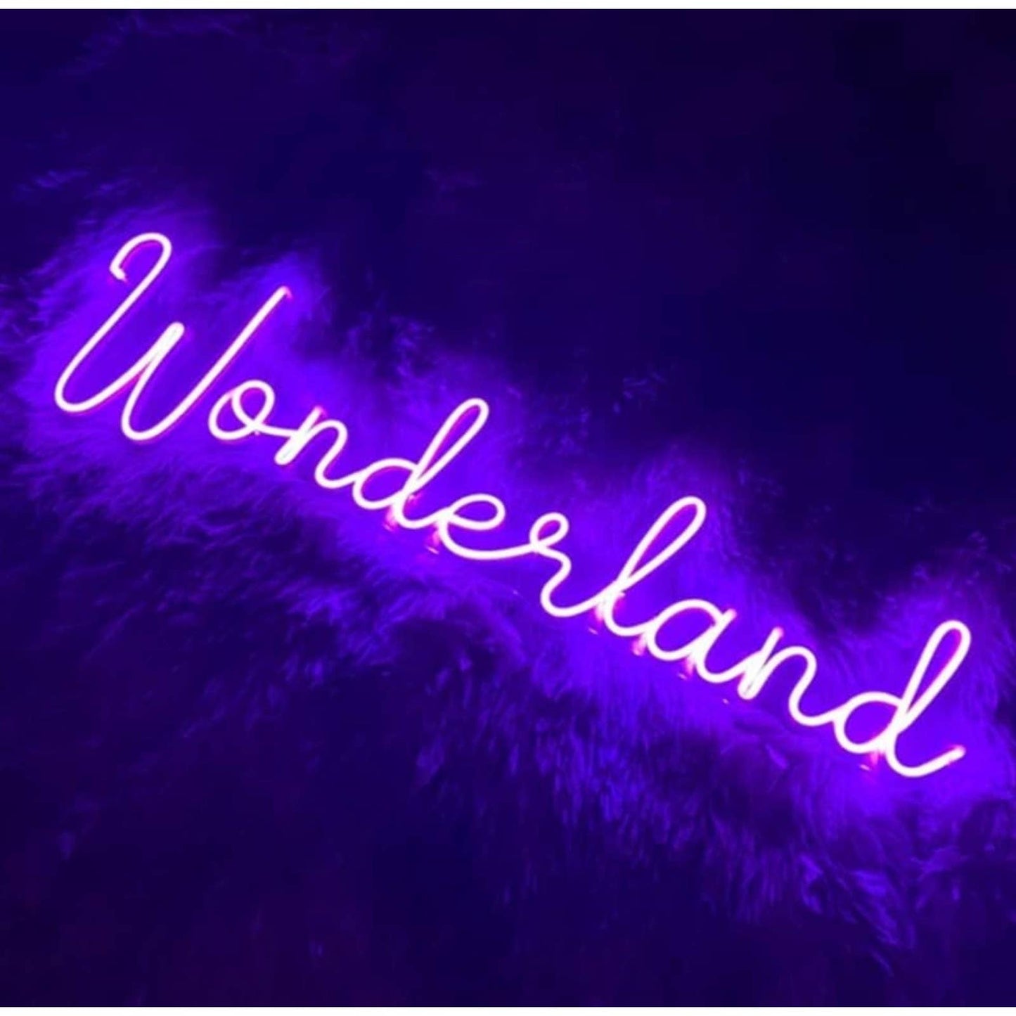 Lovely Bright Large Purple Wonderland LED Night Light Room Wall Decoration