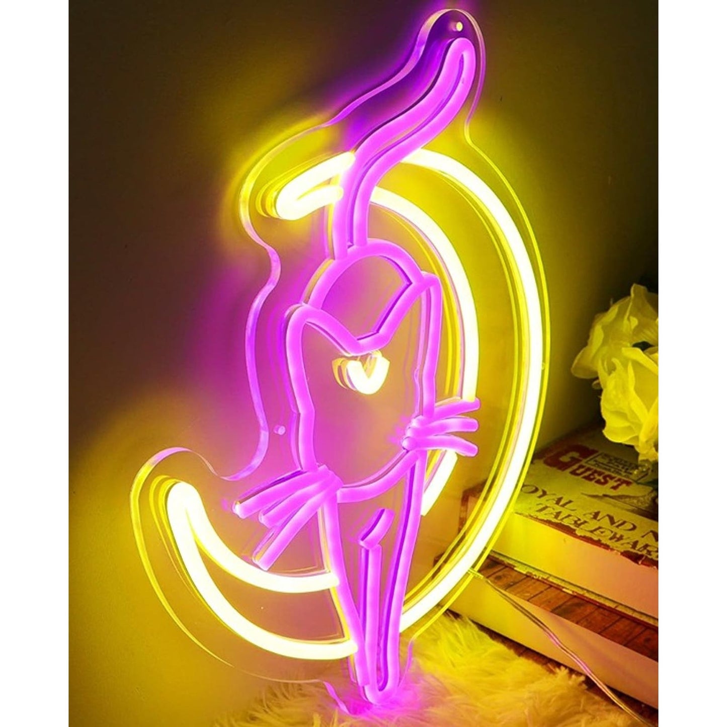 Fun Bright Sailor Moon Pink Luna Crescent Moon LED Night Light Anime Decor