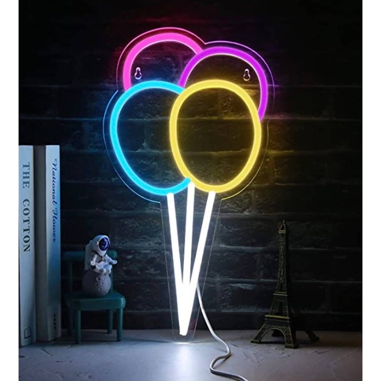 Fun Lovely Bright Colorful Balloons LED Night Light Room Wall Decoration