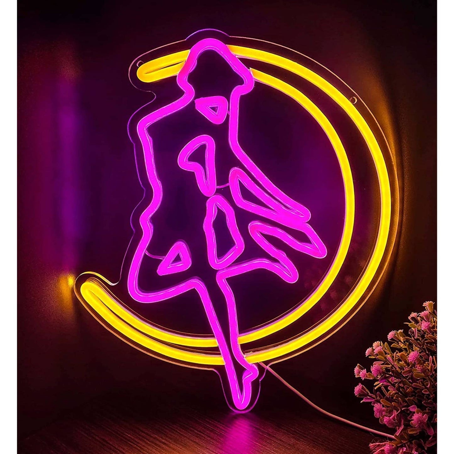 Lovely Bright Sailor Moon LED Night Light Anime Room Japan Wall Decoration