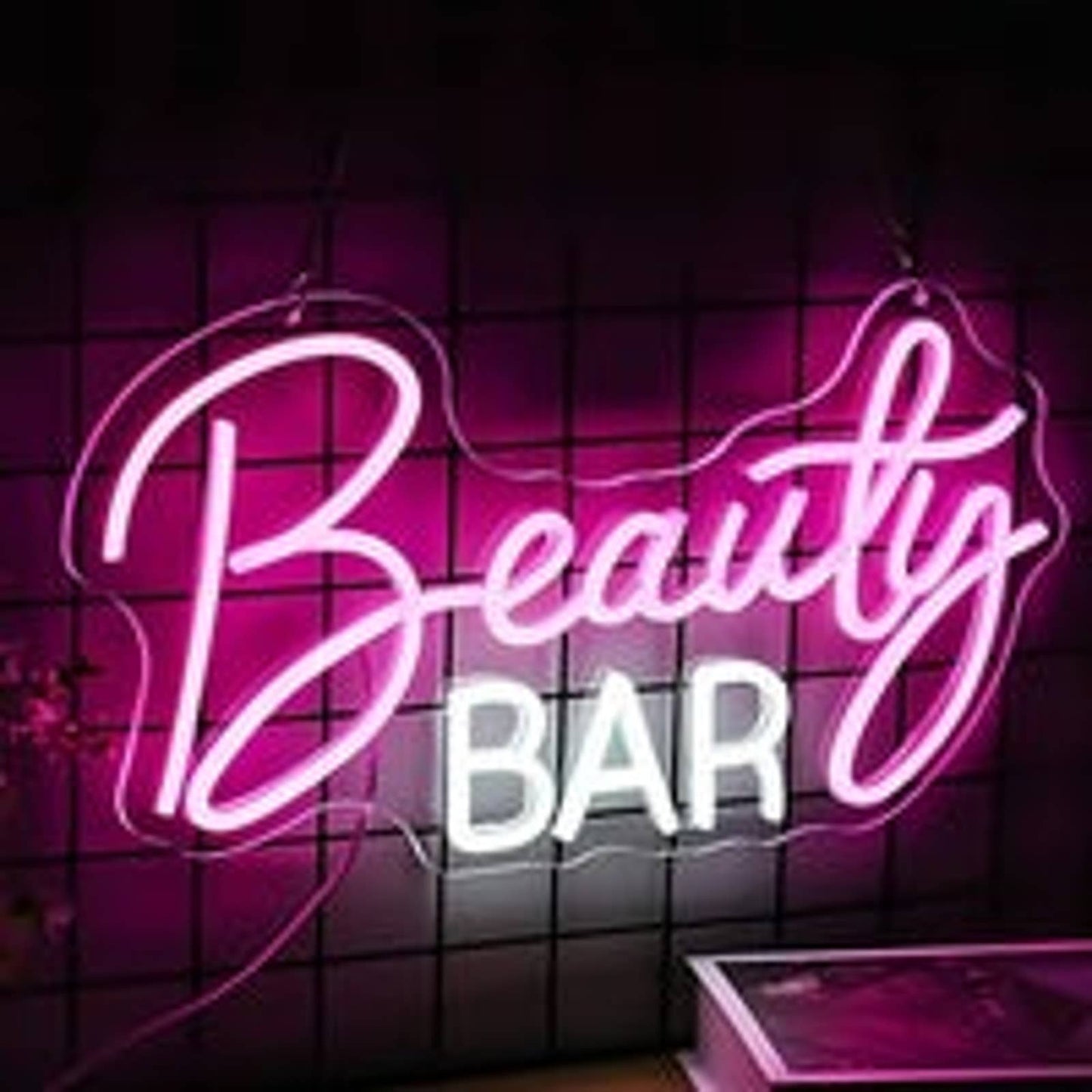 Lovely Bright Pink Beauty Bar LED Night Light Room Wall Decoration