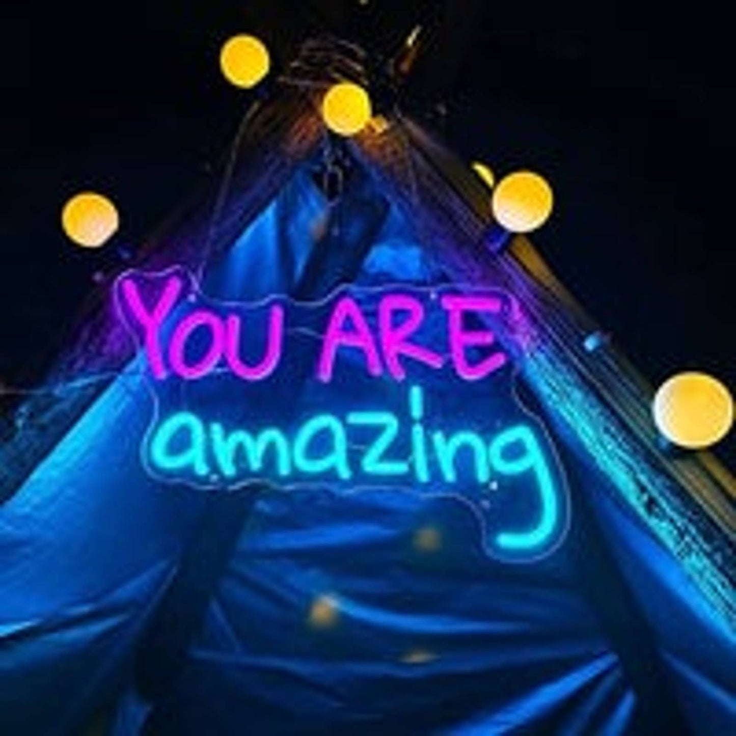 Fun Bright Vivid Positive “You Are Amazing” LED Night Light Room Wall Decoration