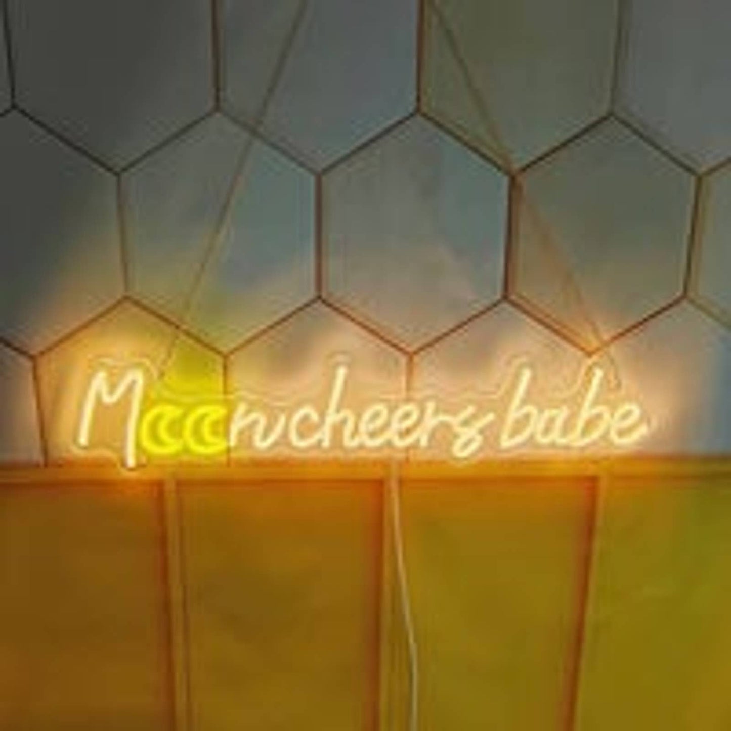 Lovely Bright Moon Cheers Babe LED Night Light Room Wall Decoration