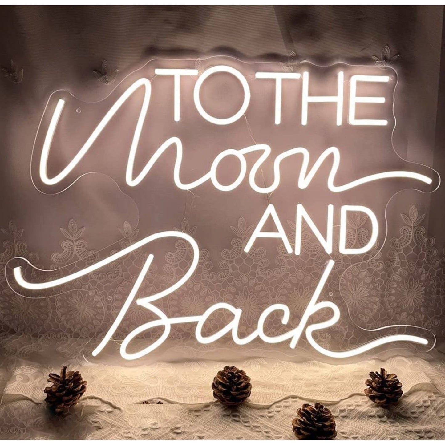 Adorable Warm Bright “To the Moon and Back” LED Night Light Room Wall Decor 2