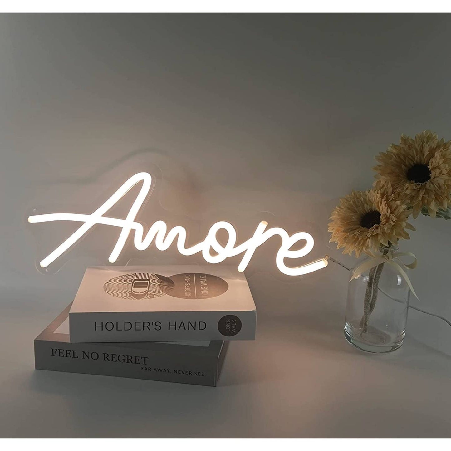 Lovely Bright Cool White “Amore” LED Love Night Light Room Wall Decoration