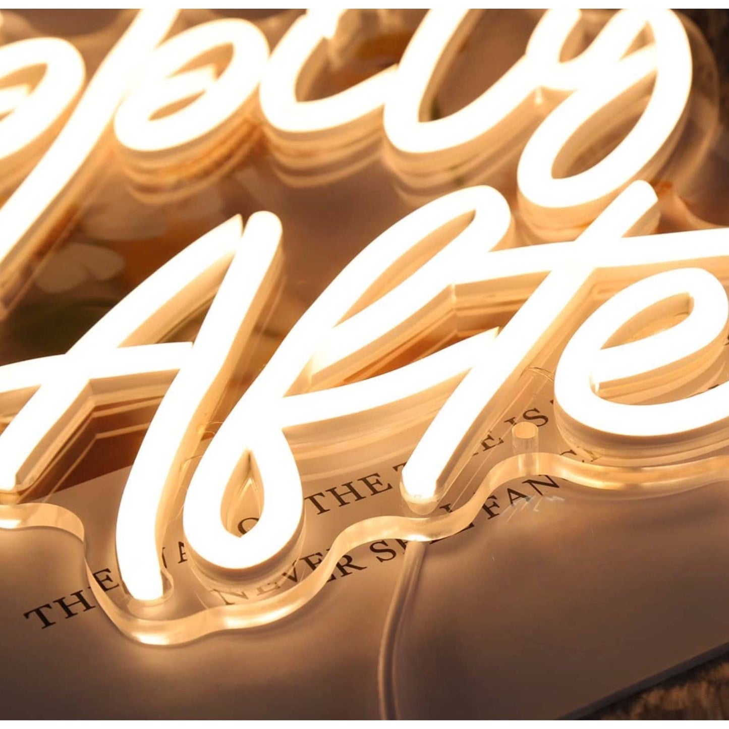 Romantic Warm Bright “Happily Ever After” LED Night Light Room Wall Decoration