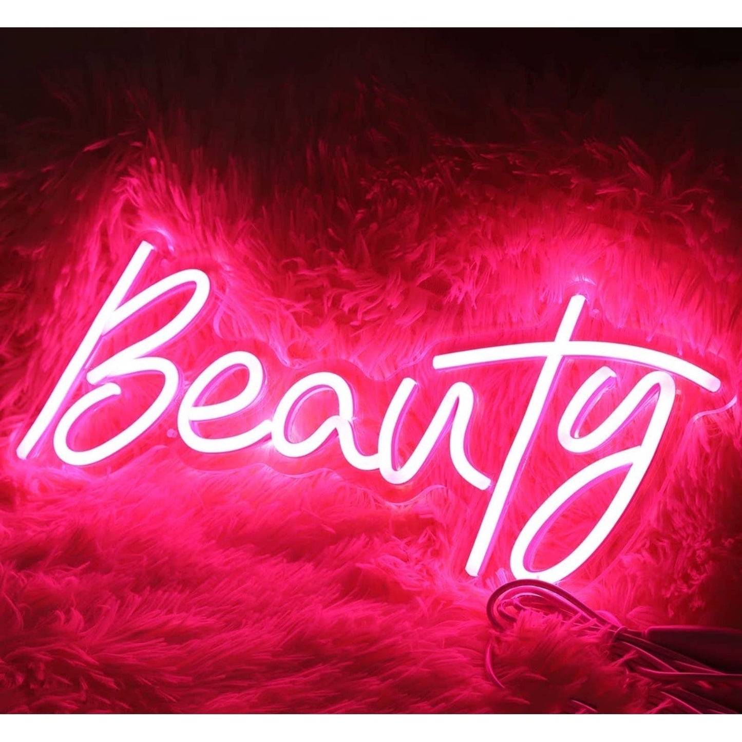 Lovely Bright Pink Beauty LED Night Light Sign Spa Room Wall Decoration