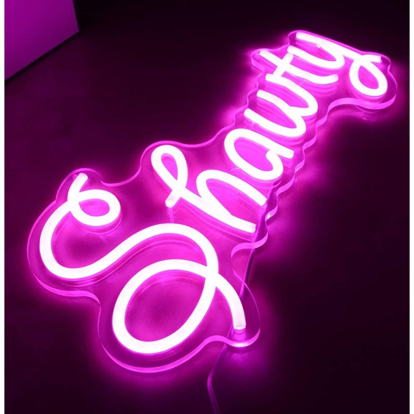 Vivid Fun Bright Pink “Shawty” LED Night Light Room Wall Decoration