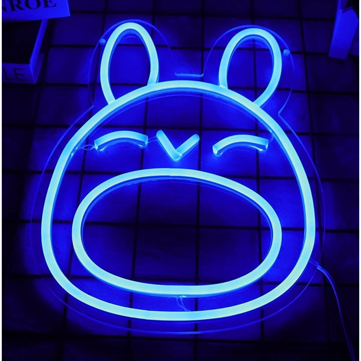 Fun Bright Blue Bunny Totoro LED Night Light Room Wall Decor