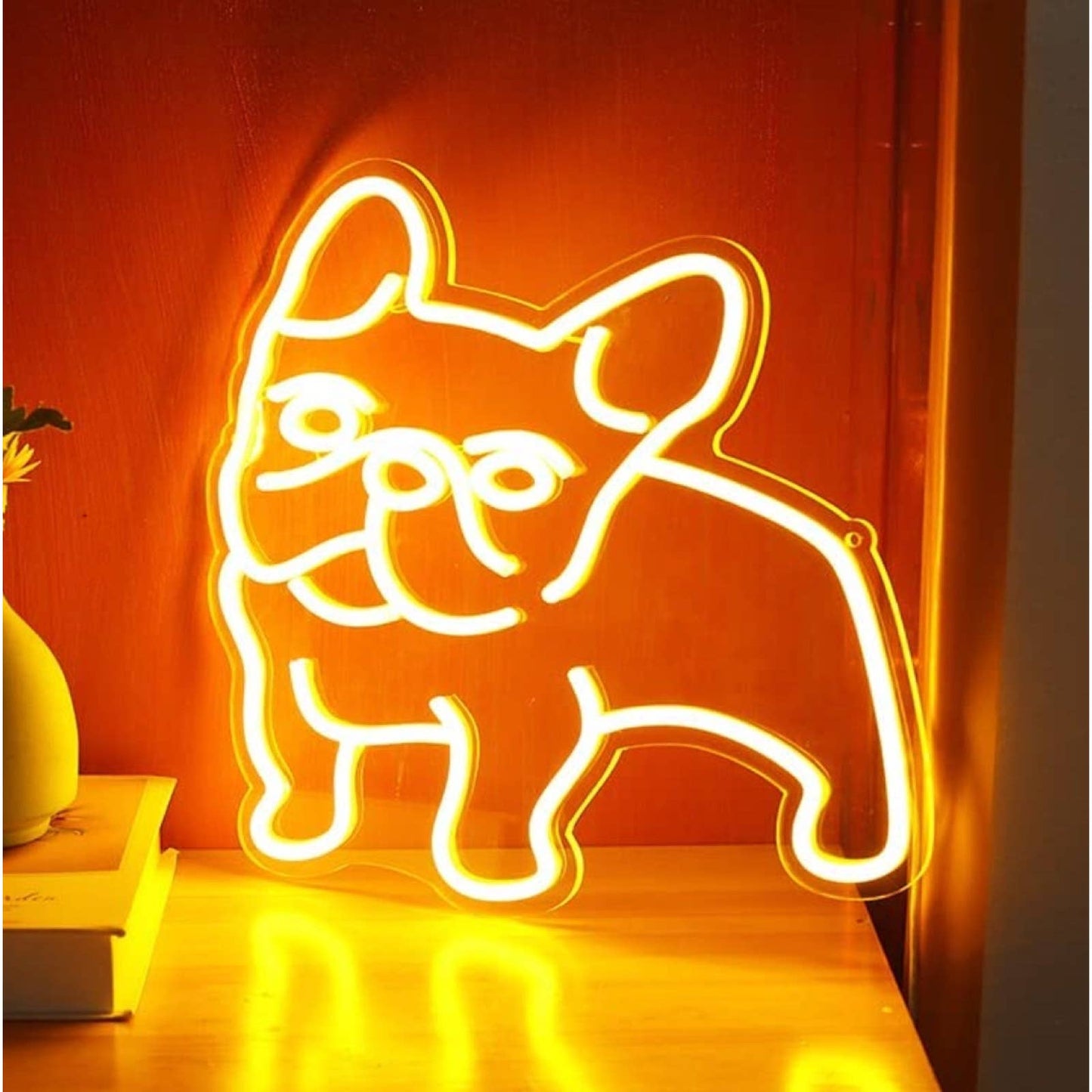 Lovely Bright Warm French Bulldog Frenchie LED Night Light Puppy Dog Room Wall D