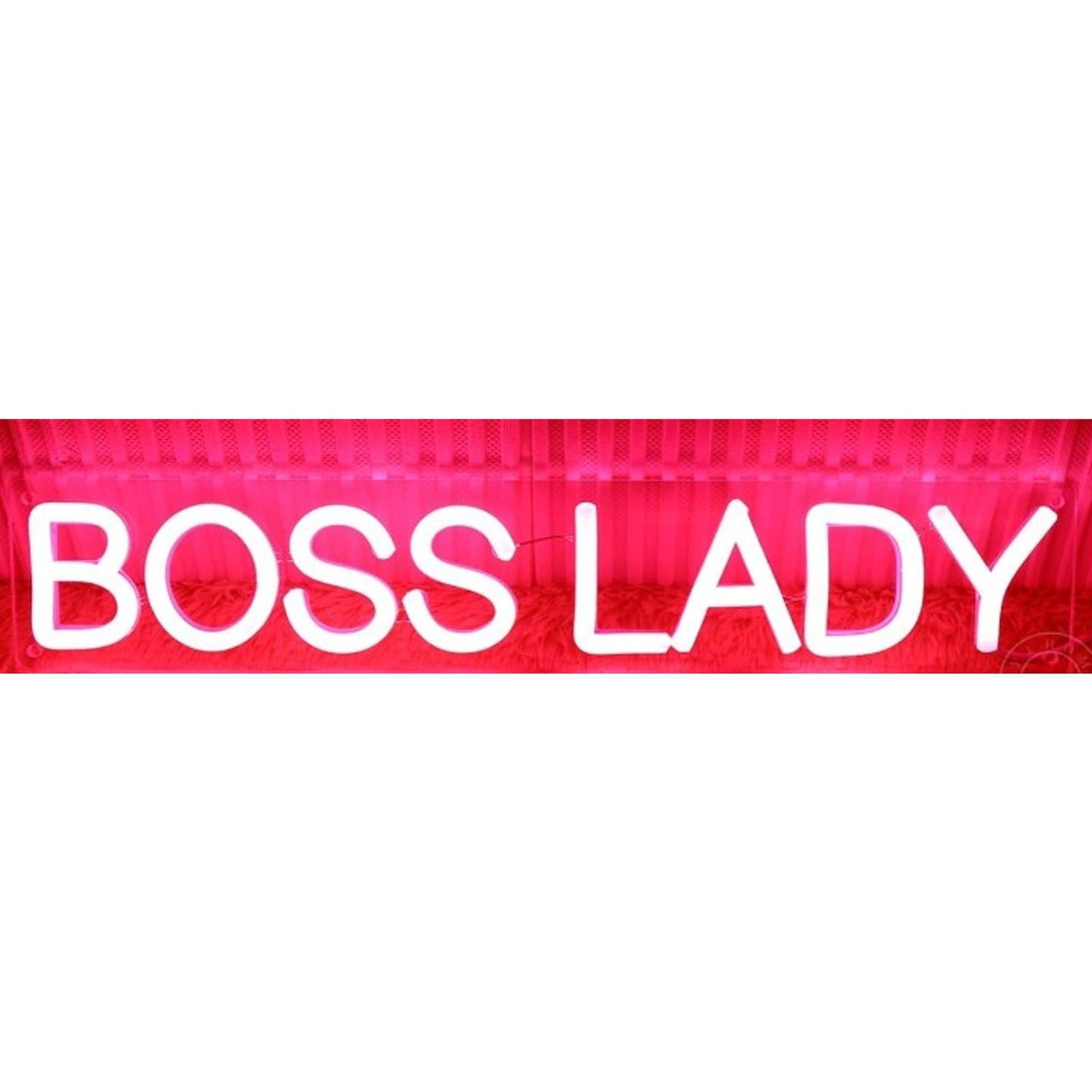 Lovely Bright Pink “Boss Lady” LED Night Light Room Wall Decoration