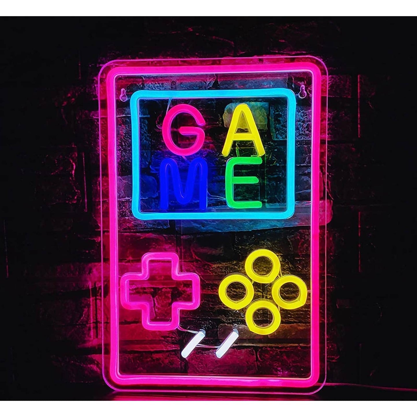 Fun Vivid Bright & Colorful Gameboy LED Night Light Game Room Wall Decoration