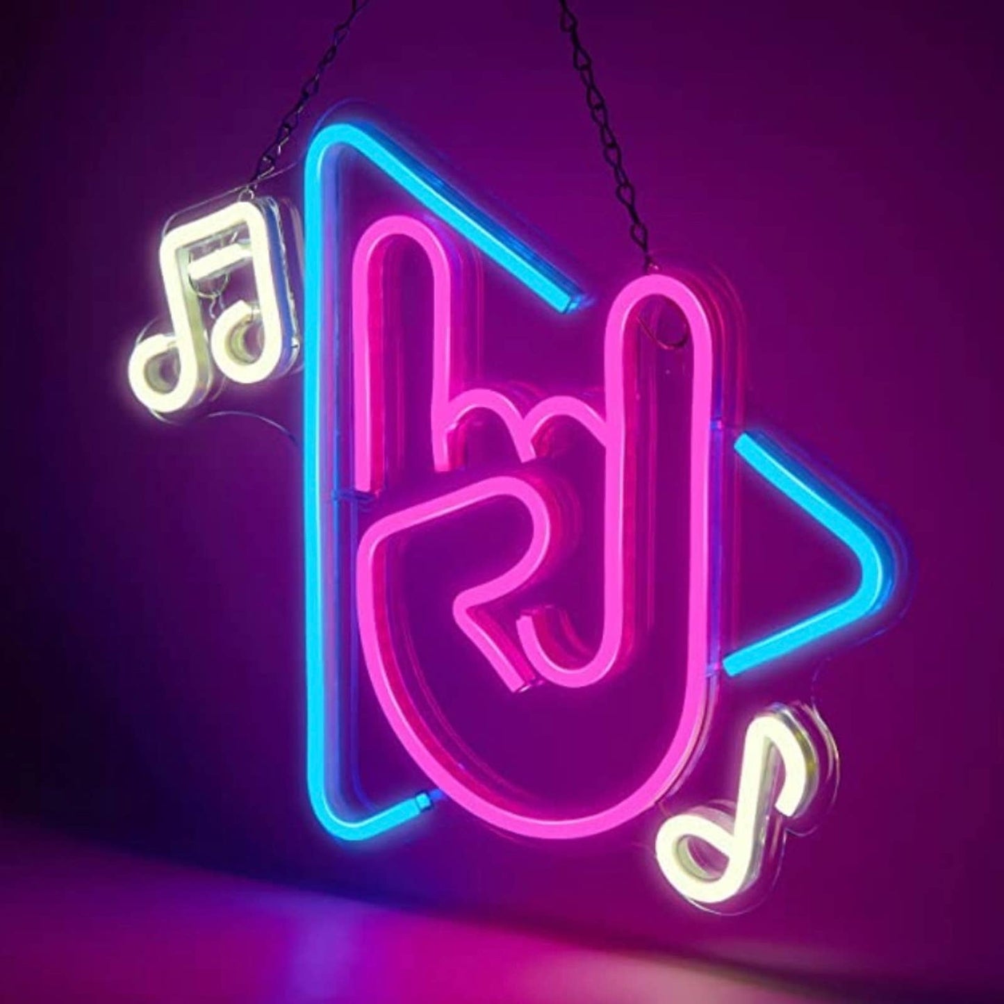 Fun Bright Color Party Music Hand LED Night Light Concert Room Wall Decoration