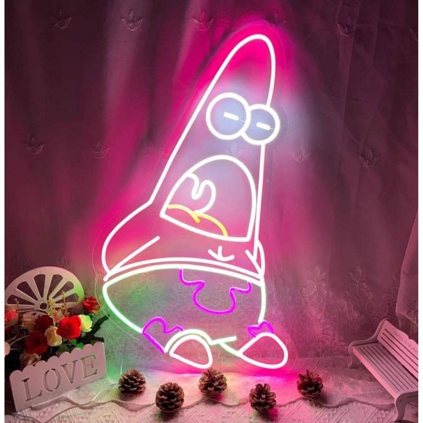 Funny Bright Surprised Patrick the Starfish LED Light SpongeBob SquarePants Deco
