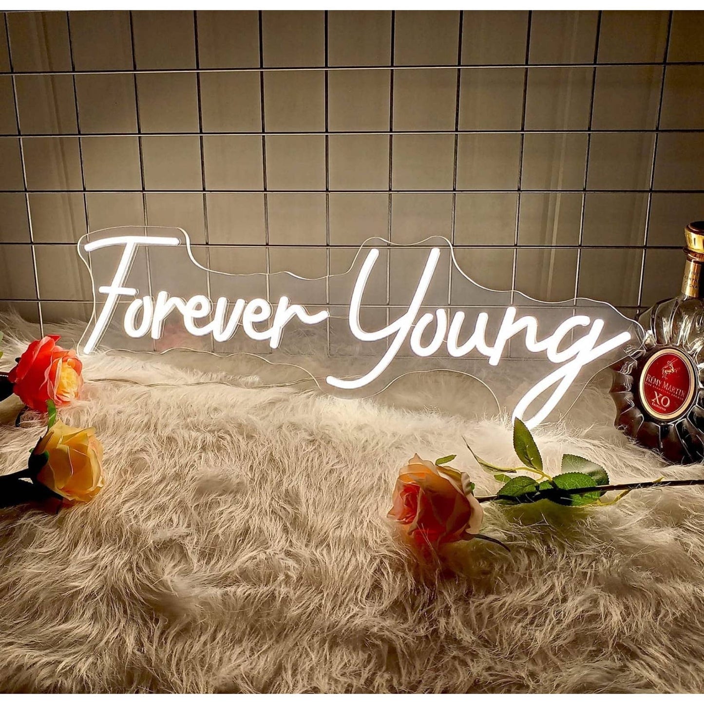 Lovely Bright White Forever Young LED Night Light Room Wall Decoration