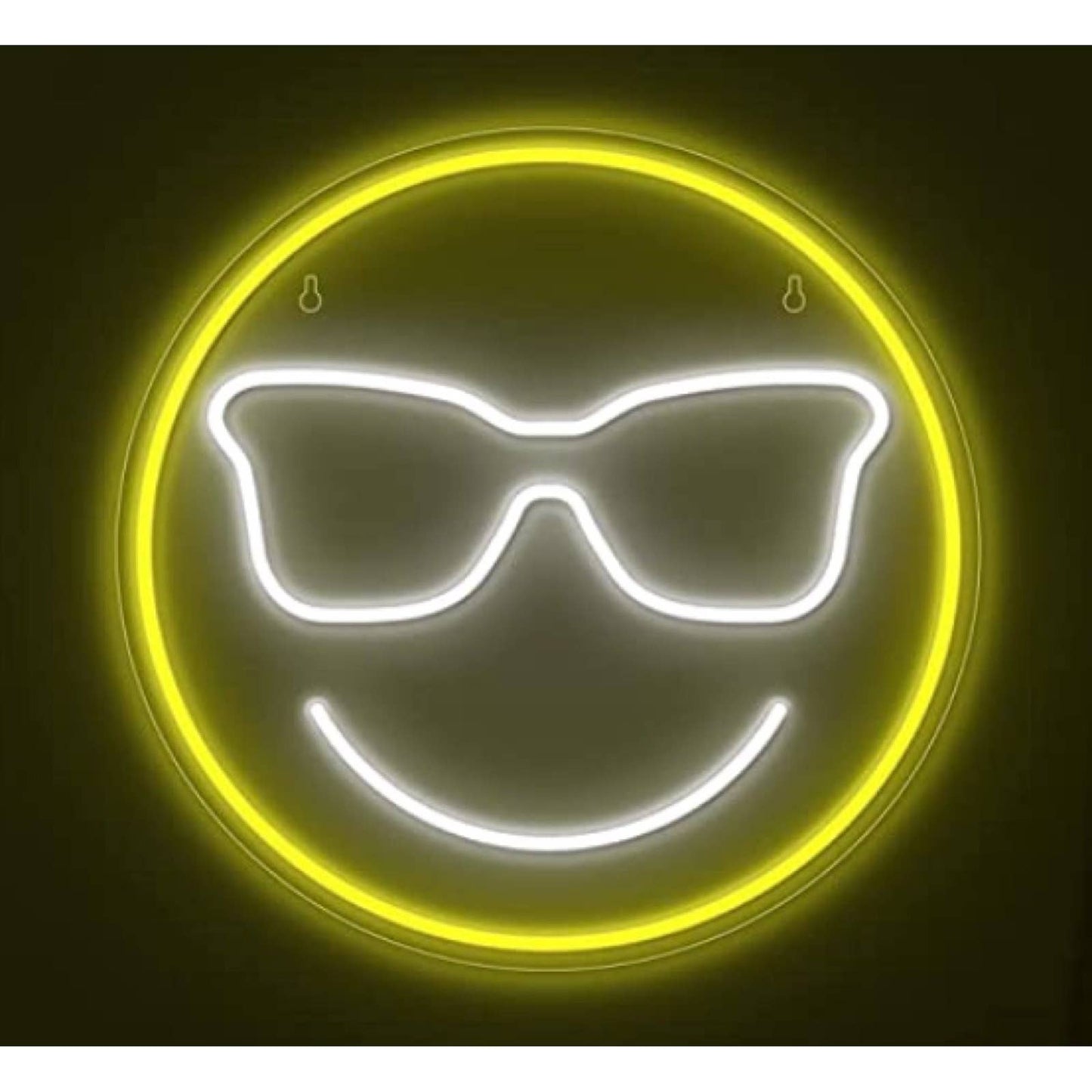 Fun Bright Cool Sunglasses Smiley Face LED Night Light Room Wall Decor