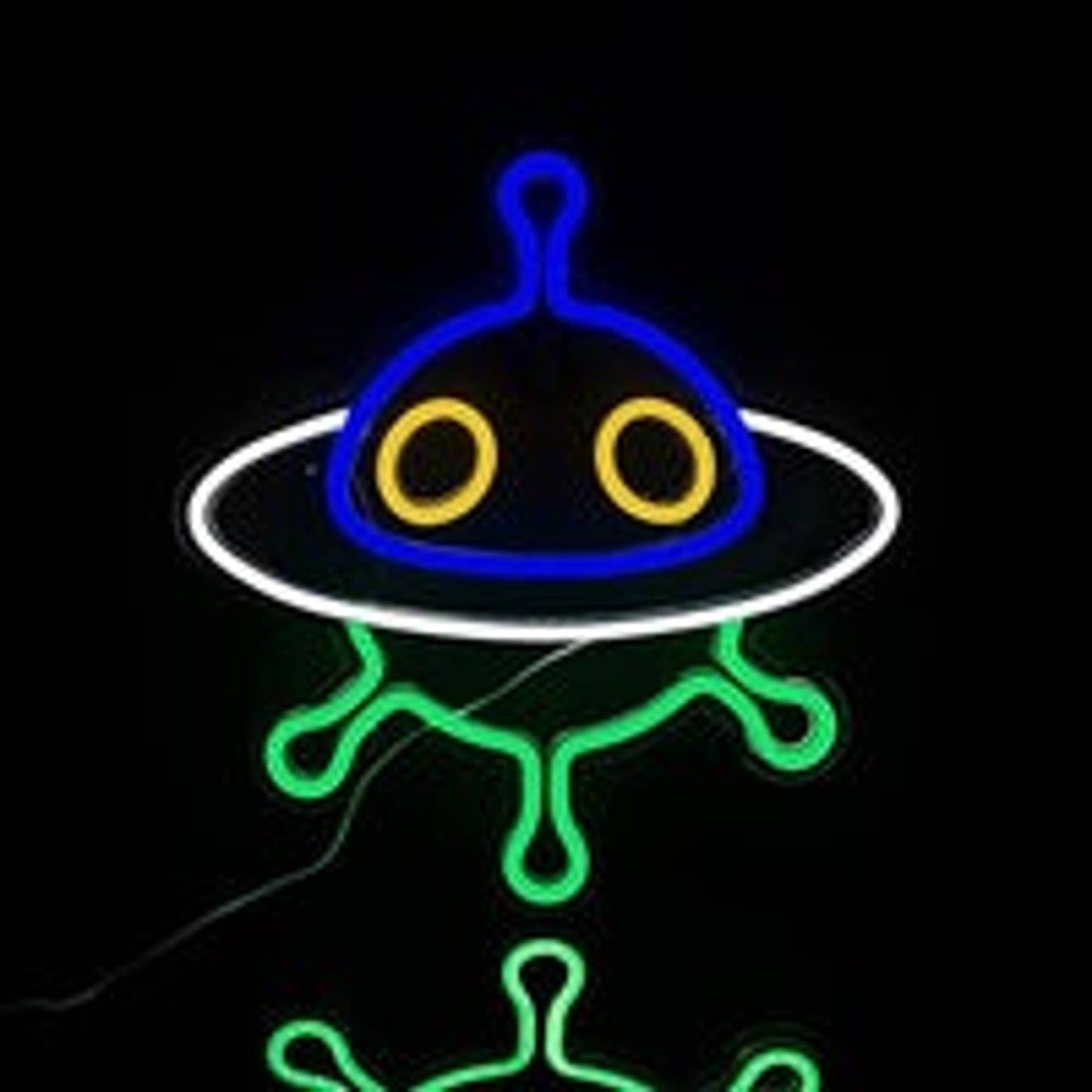 Fun Vivid Bright Colorful Alien UFO Spaceship LED Night Light Room Wall Decorati