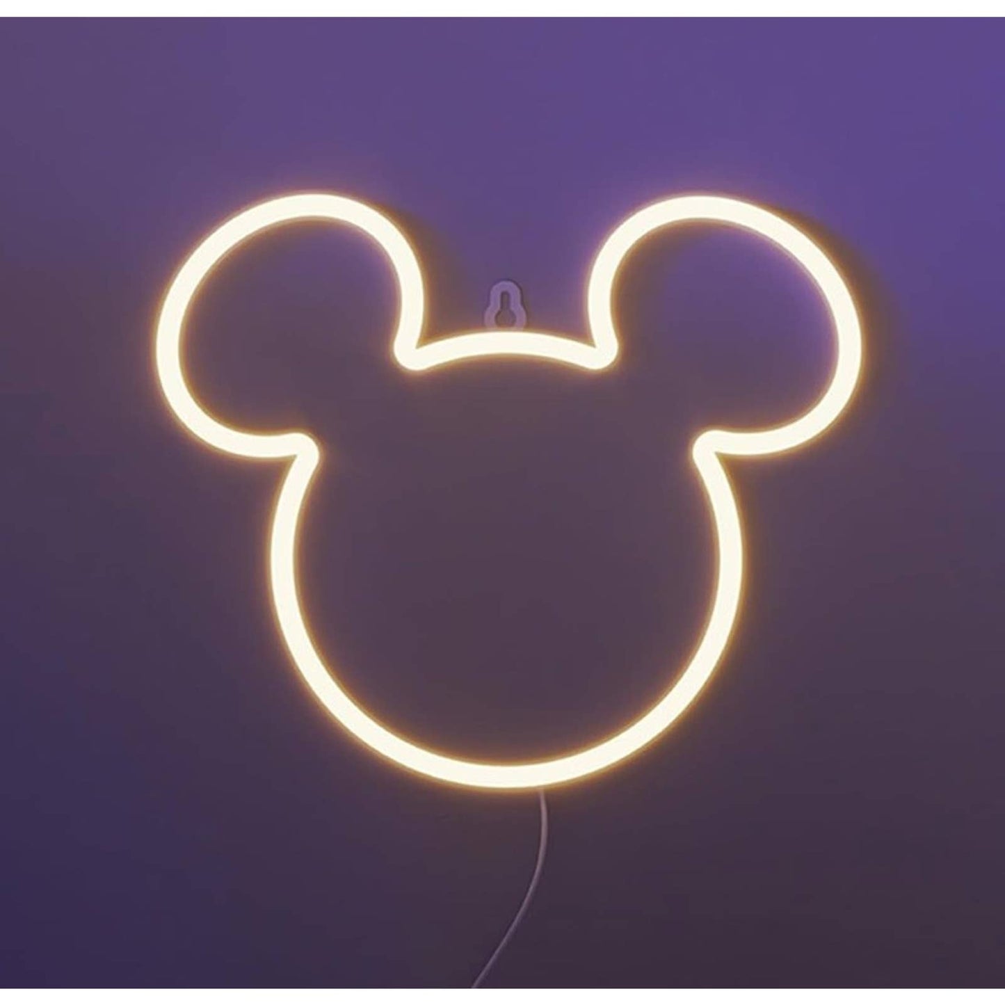 Fun Vivid Bright Mickey Mouse Outline LED Night Light Cartoon Room Wall Decor