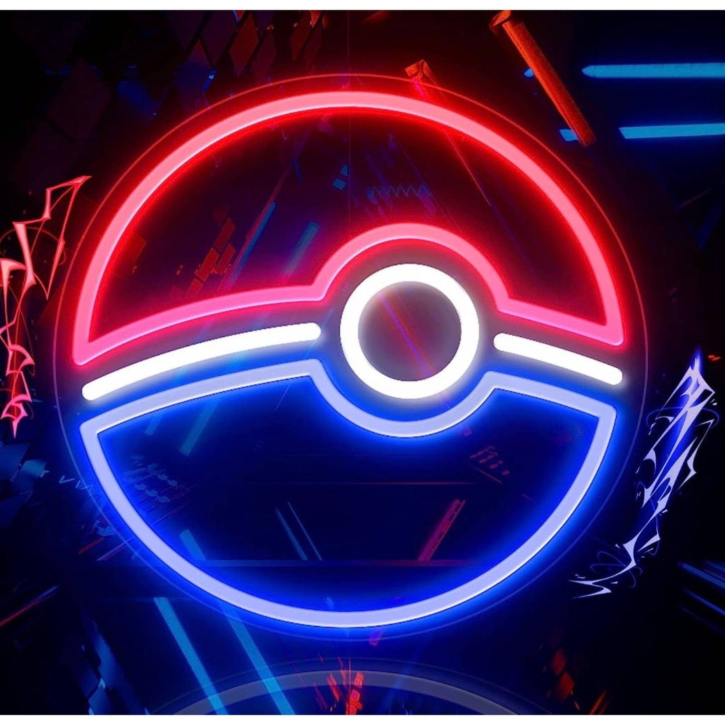 Lovely Bright Red / Blue Pokeball Pokemon LED Night Light Anime Japan Room Decor