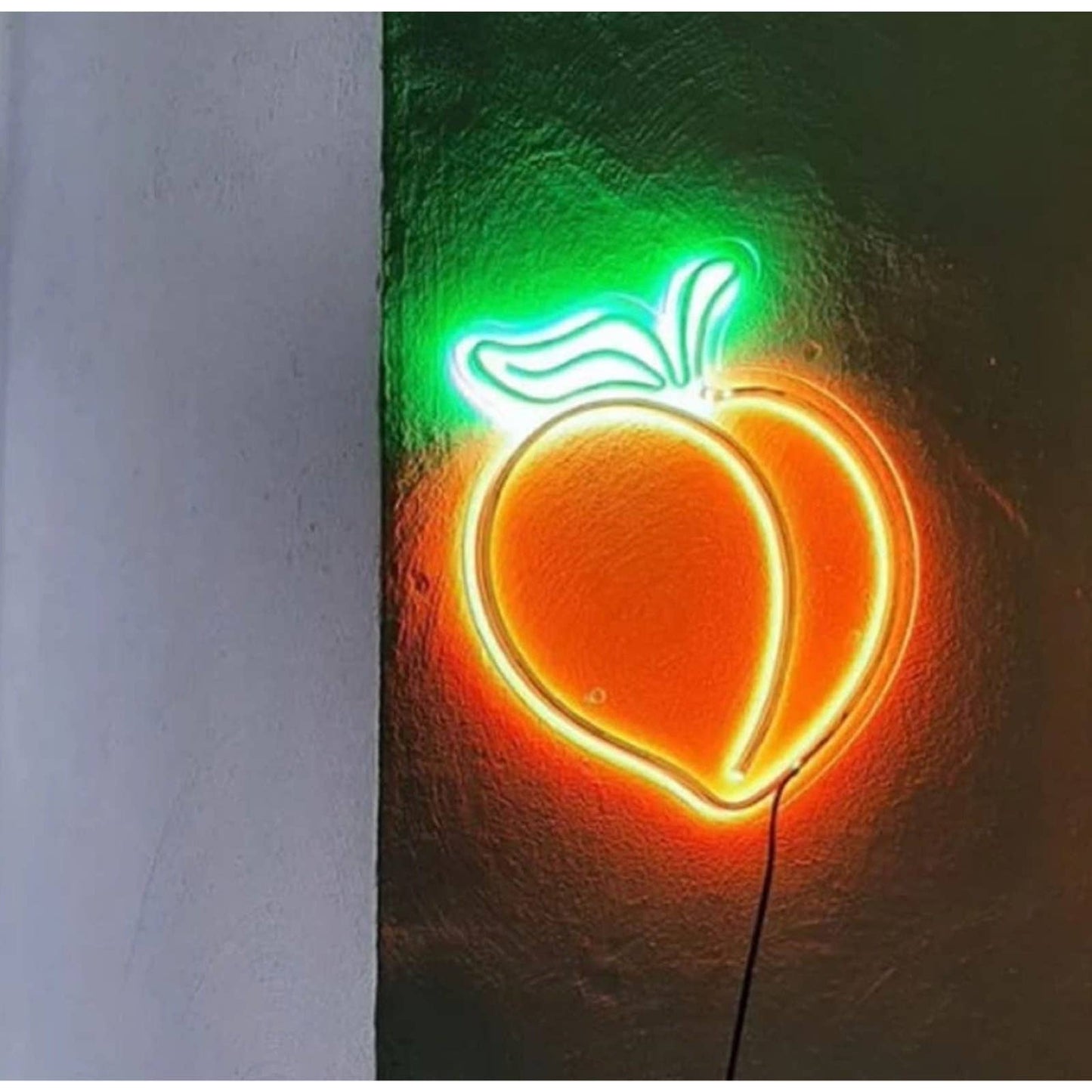 Tasty Bright Orange Peach LED Night Light Fruit Room Wall Decoration