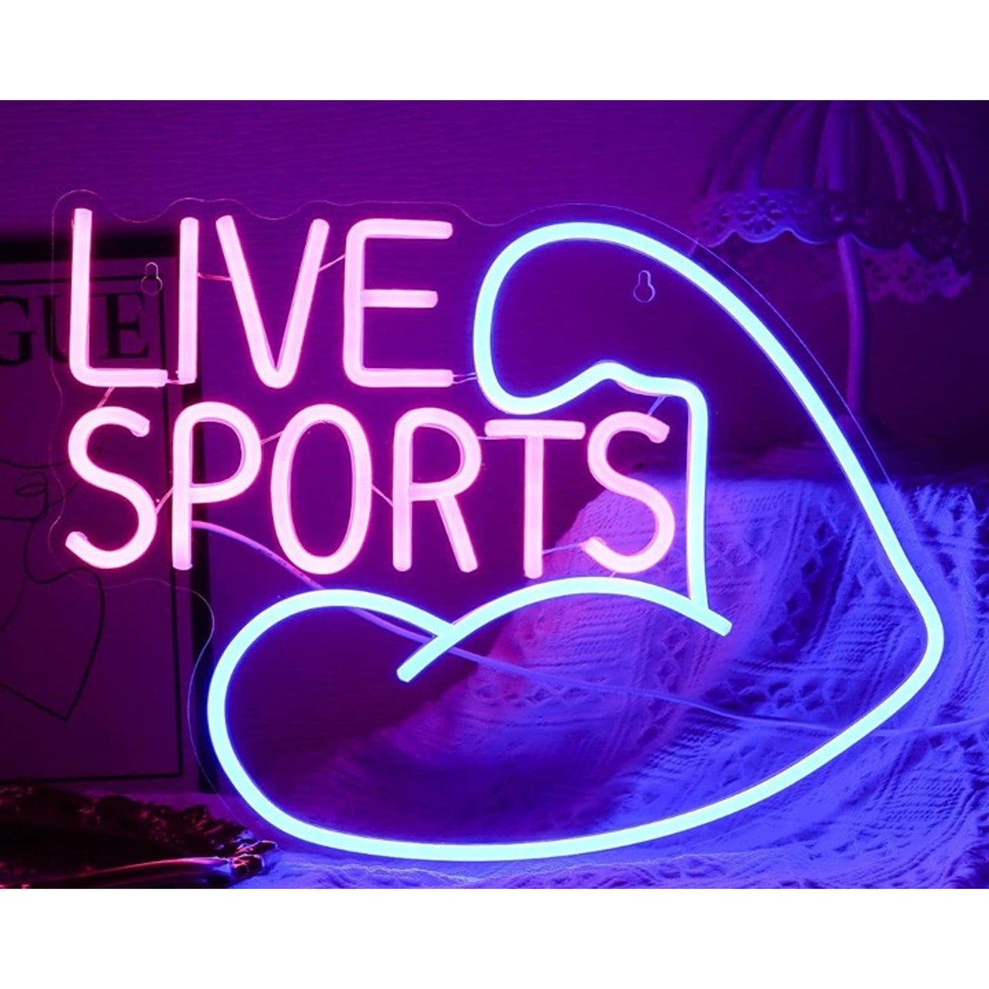 Vivid Bright Strong Arm Live Sport LED Night Light Gym Exercise Decor