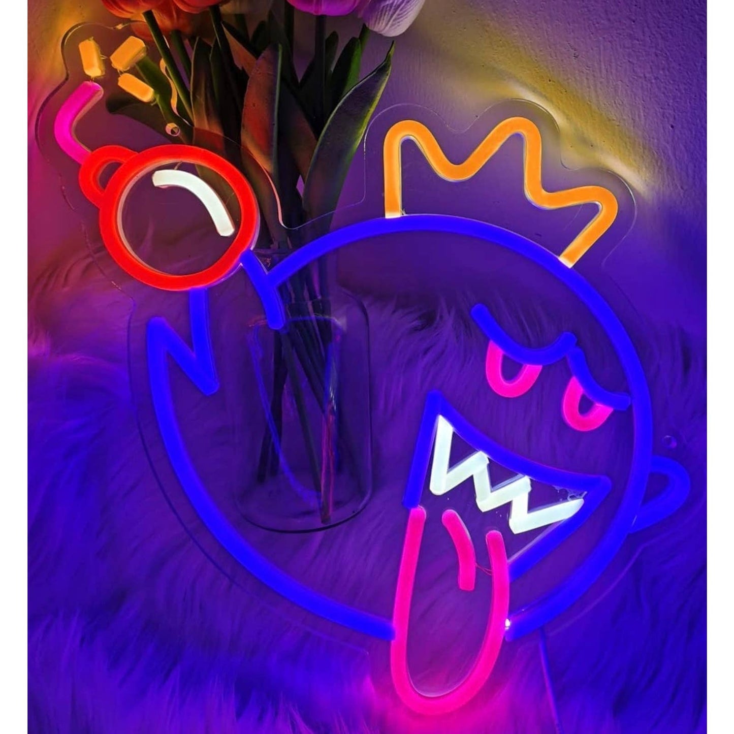 Fun Bright Super Mario King Boo Bomb LED Night Light Video Game Room Decor