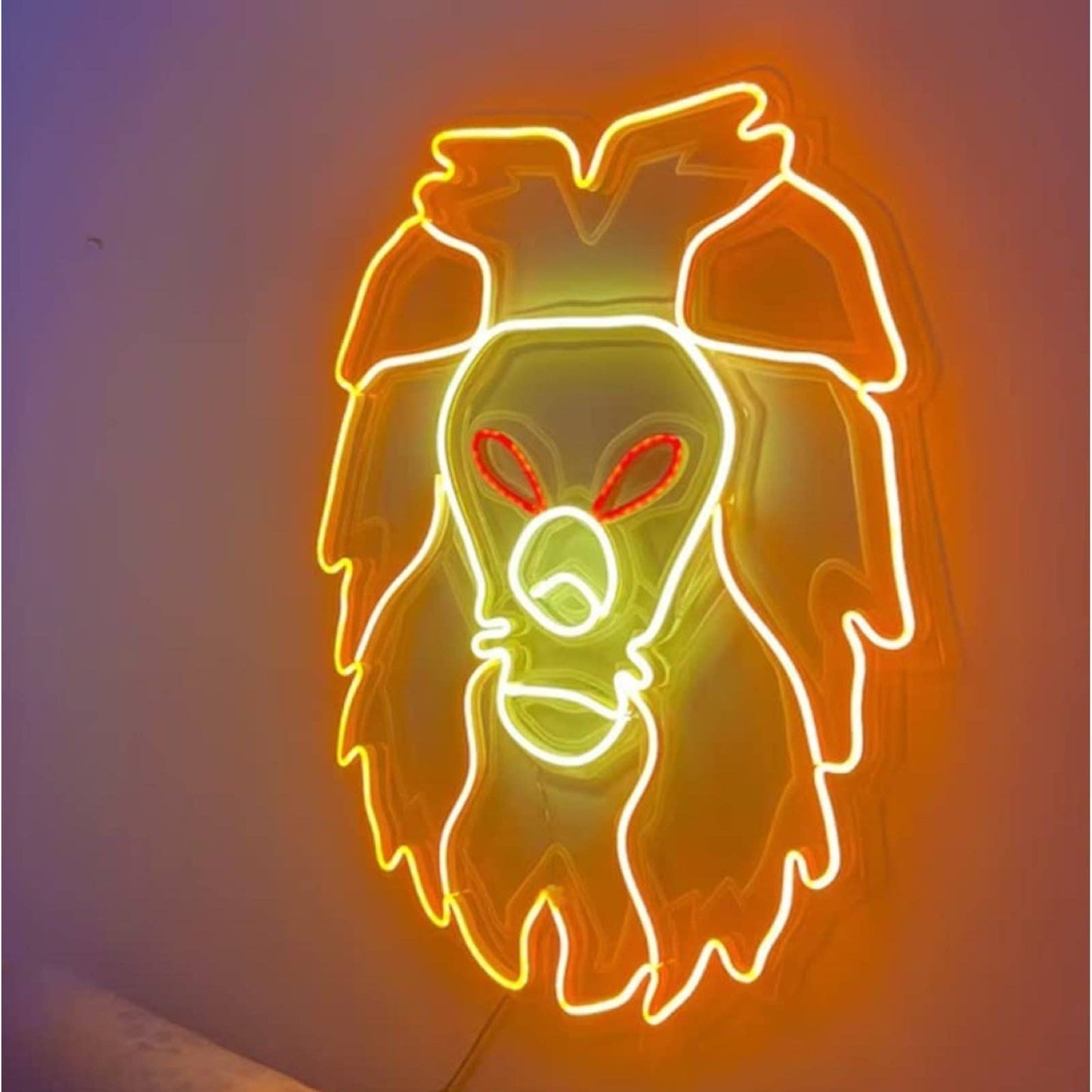 Warm Bright Strong Lion LED Night Light Room Wall Africa Animal Decoration