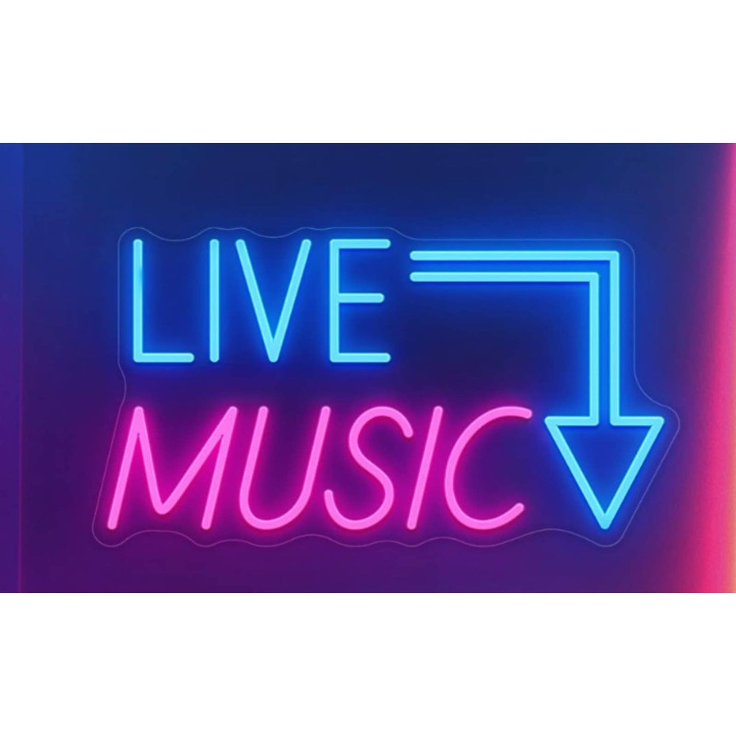 Fun Bright Pink / Blue Live Music Arrow LED Night Light Concert Party Decor