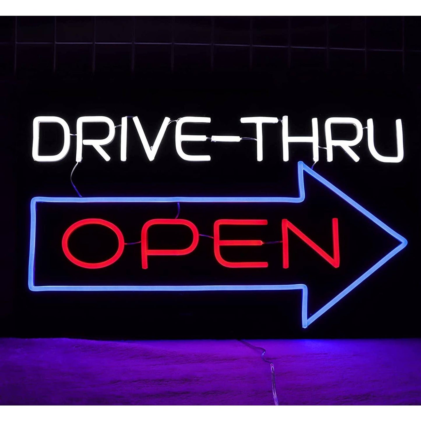 Large Bright Drive-Thru Open Shop LED Business Light Room Wall Decor