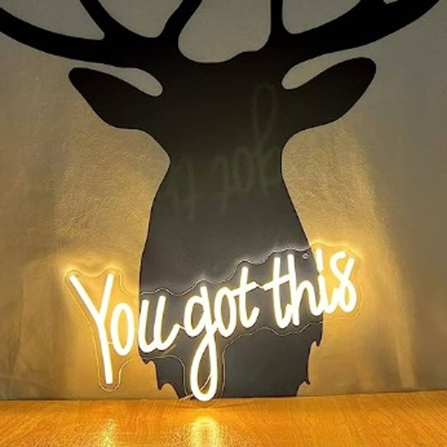 Positive Warm Bright White “You Got This” Motivation LED Light Room Wall Decor