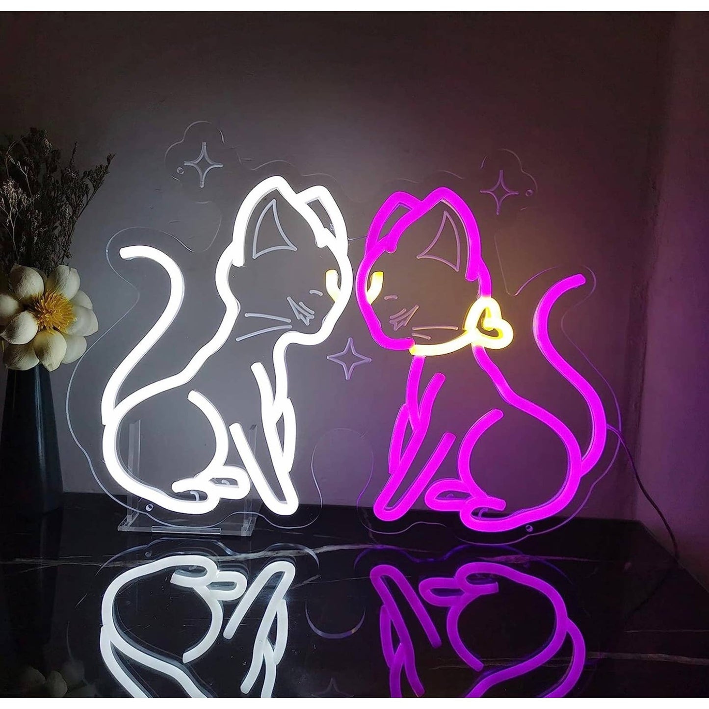 Lovely Bright Luna & Artemis Kitty Cat Sailor Moon LED Night Light Anime Room Wa