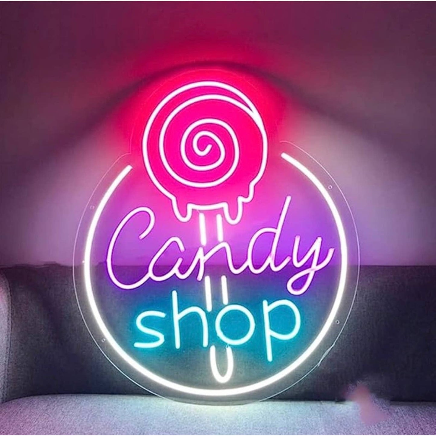 Fun Vivid Bright Candy Shop LED Night Light Room Wall Decoration