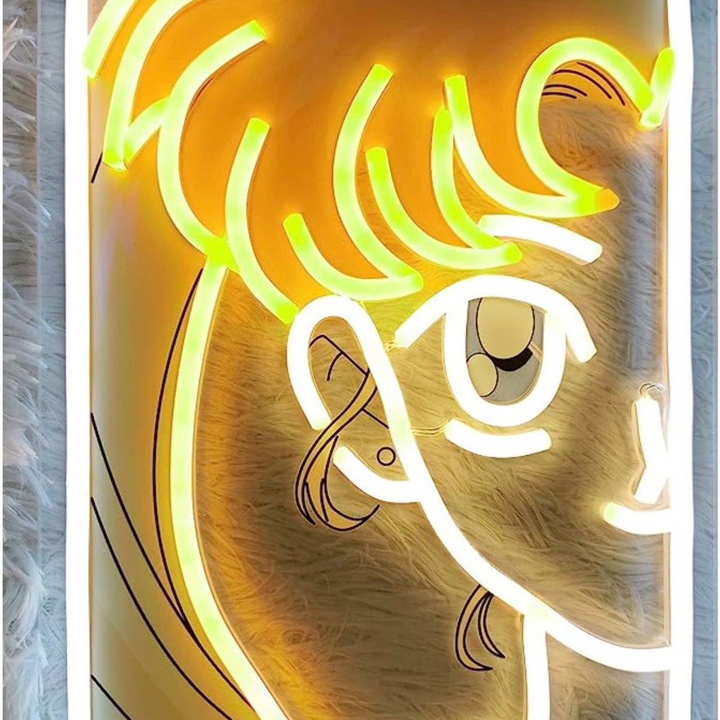 Lovely Bright Sailor Moon Face LED Night Light Japan Anime Room Wall Art Decorat