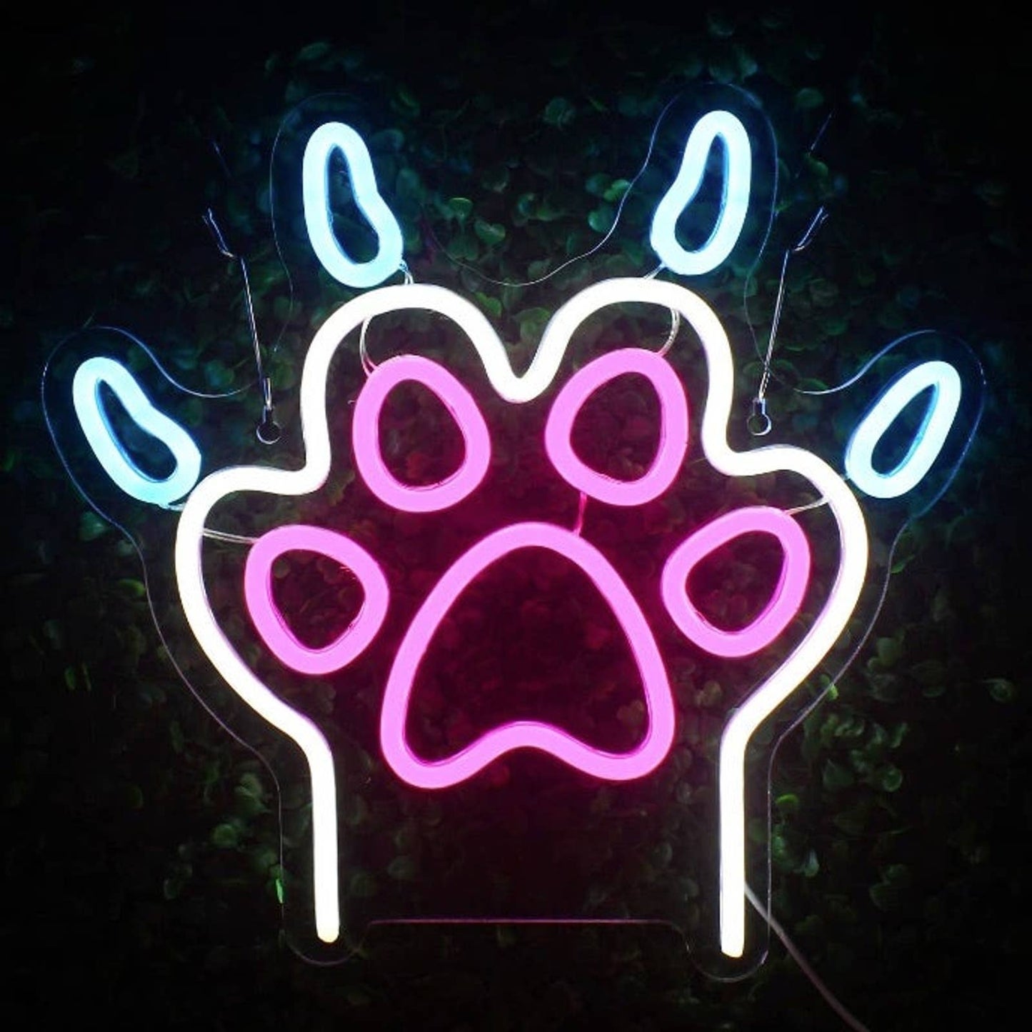 Lovely Bright Cute Kitty Cat Paw LED Night Room Wall Decoration