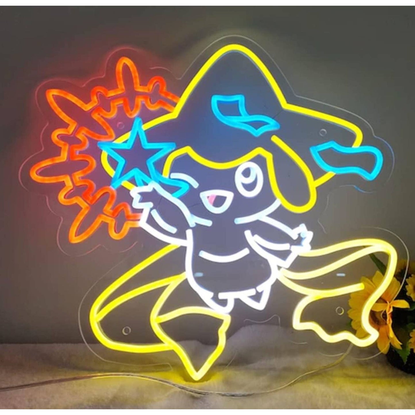 Fun Bright Jirachi Wish LED Night Light Anime Room Wall Decoration