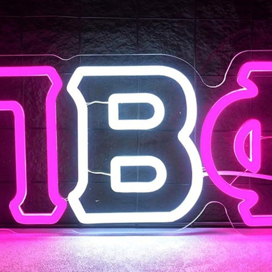 Lovely Bright Pink / White Pi Beta Phi LED Night Light Room Wall Decoration