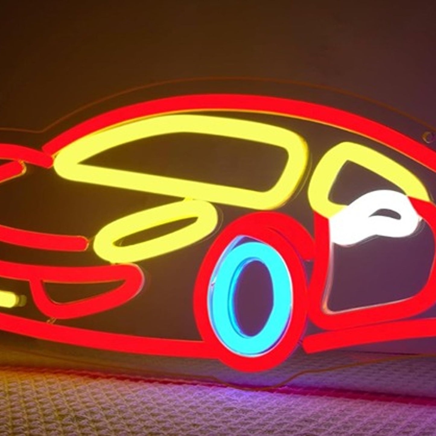 Fun Bright Red Sports Car LED Night Light Room Wall Decoration