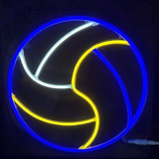 Lovely Bright Blue Volly Ball LED Night Light Sport Room Wall Decor