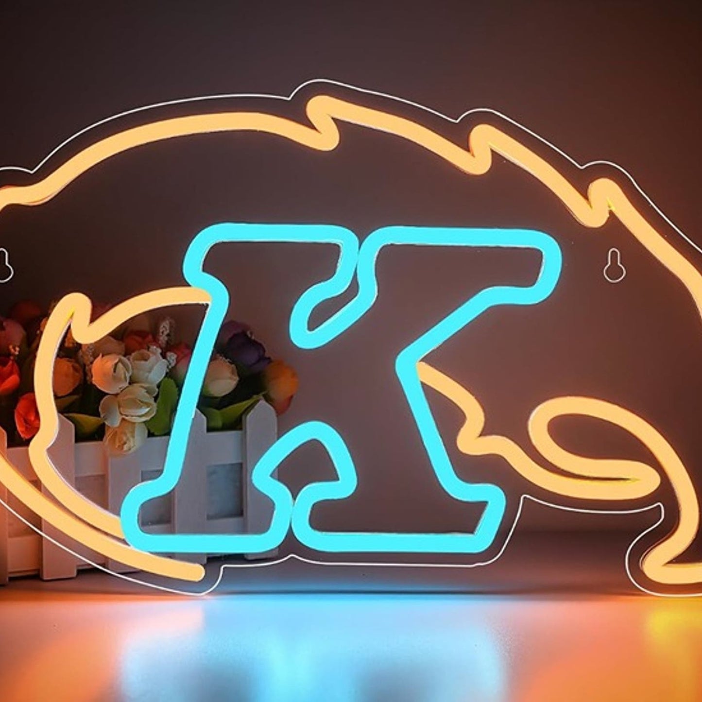 Vivid Bright Kent State K Eagle Logo LED Light University Decor