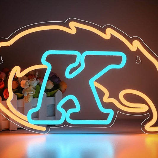 Vivid Bright Kent State K Eagle Logo LED Light University Decor