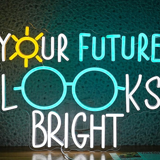 Lovely Bright “Your Future Looks Bright” LED Night Light Room Wall Decoration