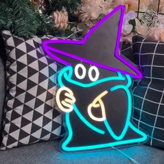 Fun Bright Final Fantasy Black Mage LED Night Light Video Game Room Wall Decor