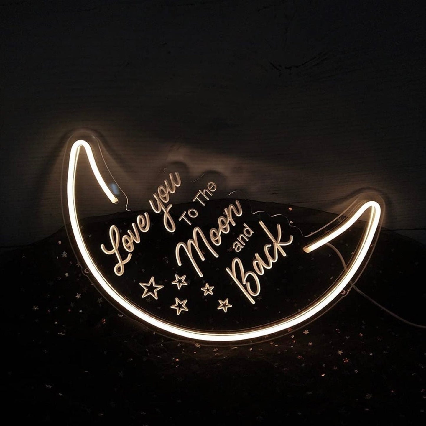Adorable Love You to the Moon & Back LED Light Sign Wall Decoration