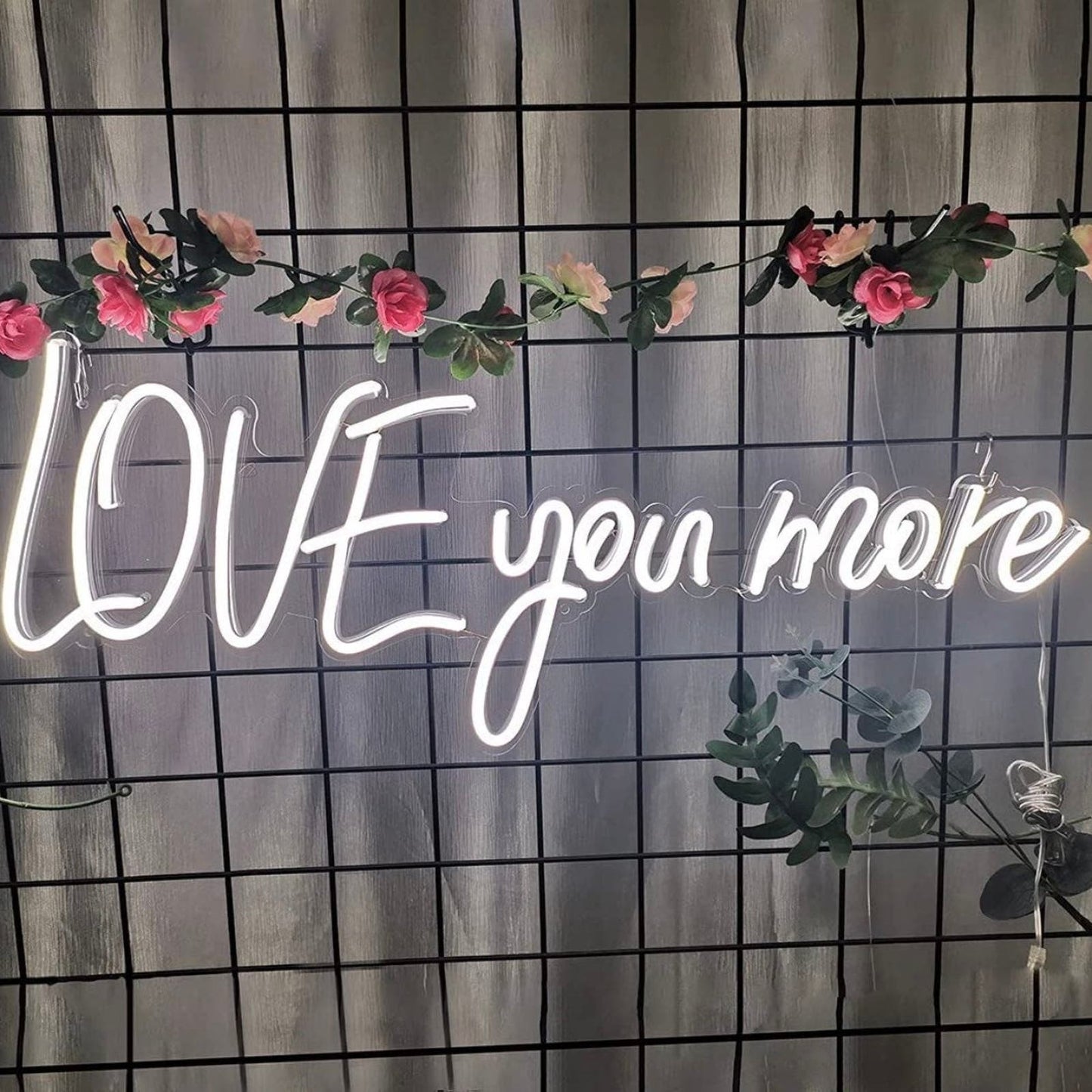 Bright Large “Love You More” Neon Light Room Decor