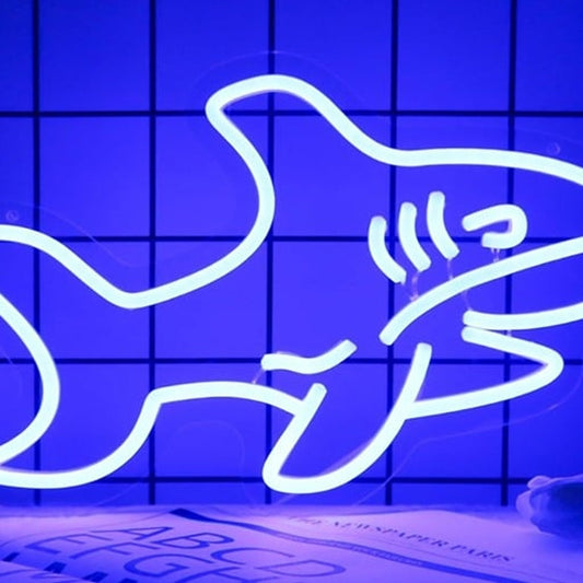 Fun Bright Bleu Shark LE Night Light Room Wall Decor