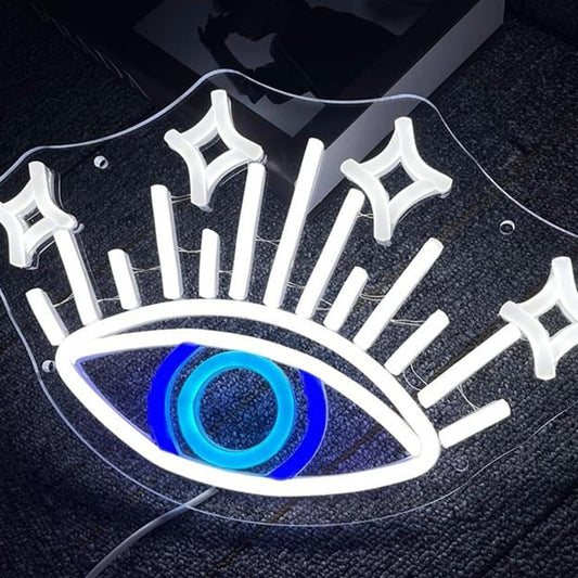 Lovely Bright Sparkling Blue Eye LED Night Light Room Wall Decoration