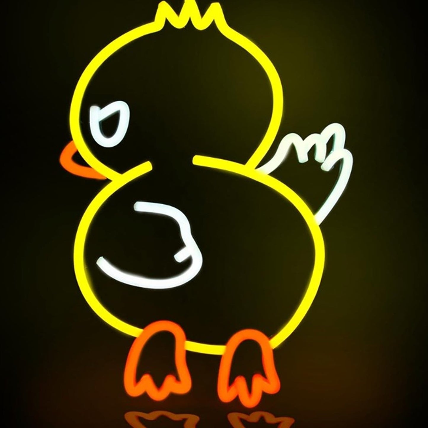 Cute Bright Yellow Baby Duck Duckling Butt LED Night Light Room Wall Decor