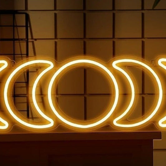 Vivid Bright Mon Phases LED Night Light Room Wall Decoration