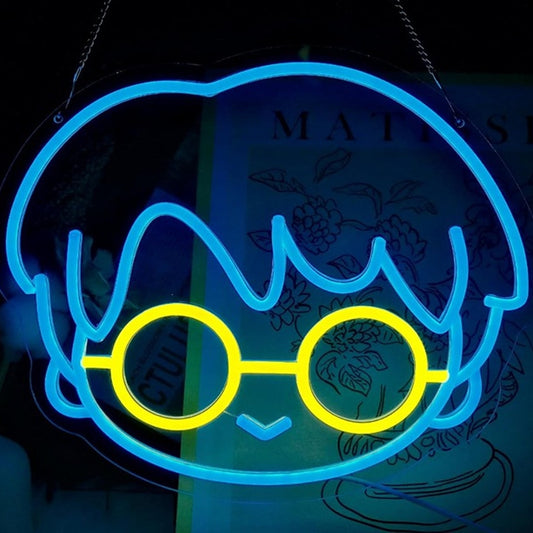 Fun Bright Blue / Yellow Harry Potter LED Night Light Room Wall Decoration